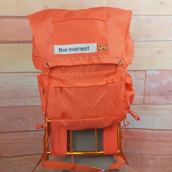 world famous Other - WORLD FAMOUS The Everest orange backpack No 232 aluminum frame hiking camping o…